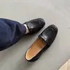 Versión de Cuero Suave~Zapatos Mary Jane Tejidos Calados Estilo Francés de Camelia para Mujer, Nuevos Planos Versátiles de Boca Baja Verano 2026