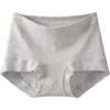Ropa interior de algodón puro grado A para mujer, longitud extendida, antibacteriana 10A, con refuerzo de algodón puro, tiro medio-alto, control de abdomen y diseño sin costuras