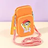 Bolsa de almacenamiento portátil para viajes al aire libre, riñonera para teléfono cruzada, monedero de silicona, tarjetero, organizador de auriculares y lápiz labial