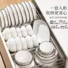 Kangqin Cuenco Cerámico Bajo Esmalte de Estilo Sencillo y Alta Apariencia de Grado Alimenticio, Engrosado y Antiescaldado, Adecuado para Uso Doméstico y Comercial, Exquisito Bol para Arroz