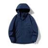 Jaqueta Casaco Masculino e Feminino de Primavera e Outono para Exterior Casual Roupa de Trabalho Terno de Montanhismo Três em Um à Prova de Vento Repelente à Água Rushtop