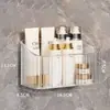 Caja de Almacenamiento para Baño Montada en la Pared de Plástico sin Perforaciones Cesta de Almacenamiento para Inodoro Organizador de Almacenamiento para Cocina Multiusos