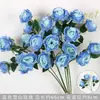 Nova Flor Artificial Pétala Dobrável Rosa Degradê Decoração de Casamento Corredor Shopping Ornamentação para Casa Arranjo de Flores Artificiais DIY