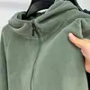 Cárdigan Sudadera de Forro Polar Extra Grande Doble Cara con Capucha para Hombres y Mujeres, Chaqueta Gruesa Cálida de Otoño e Invierno