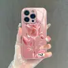 Artículo de comida para llevar de gran venta: Funda para iPhone 18 Pro con Flor de Rosa Rosa Tridimensional, Cubierta Protectora Anti-Rayones para iPhone Air