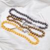 Collar de Perlas de Imitación Estilo Francés para Primavera y Verano con Incrustaciones de Circonita, Cadena Ligera de Lujo para la Clavícula, Encantador Clásico Francés para Banquetes y Vacaciones