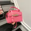 Bolso de Hombro Único de Moda Coreana de Gama Alta Transfronterizo Kelly Mini Cuadrado Simple de Mano Cruzado Bolso para Niños