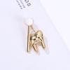 Nuevo Broche Metálico Simple de Alta Gama para Camisa Abrigo Vestido Decorativo Creativo Ropa Pin de Diente Venta al por Mayor