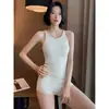 Regata Super Estilosa para Mulheres, Decote U, Estilo Fino, Corte Justo, Adequada para Usar por Cima ou como Camada Base, Top Sem Mangas Conjunto de Duas Peças