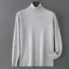 Baicai Rong Suéter Nuevo de Lana Pura Otoño/Invierno para Hombre Cuello Solapa Tejido de Punto Negocios Casual Simple Capa Base de Punto