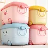 Caixa Organizadora de Brinquedos de Desenho Animado Infantil, Caixa Organizadora Plástica Doméstica com Rodinhas, Caixa de Armazenamento para Roupas de Bebê, Lanches, Blocos de Montar