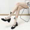 Calcetines con lazo y perlas JK, calcetines de encaje, calcetines Lolita de primavera y verano, calcetines Mary Jane con volantes franceses.
