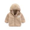 Jaqueta Estilosa de Lã Teddy para Meninas e Meninos, Roupa Grossa de Outono para Crianças de 1 Ano