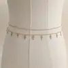 Joyería Transfronteriza Europea y Americana Cadena Corporal Sexy de Cruz con Borla Cadena Metálica Fina de Doble Capa Sencilla Versátil Cadena para Cintura para Mujeres