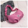 Bolsa Coreana de Nicho Cor Pura Leve Plissada Alça de Ombro Dumpling para Mulheres 2025 Nova Commuter Grande Capacidade Tiracolo de Ombro Único