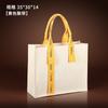 Bolsa de lona tote cubierta de película bolso de mano personalizado patrón hecho a medida bolsa de lona de alta calidad logo impreso doble cinta conveniente