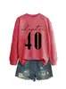 Capítulo 40 Amazon eBay Tienda Independiente Sudadera Casual Cómoda de Manga Larga con Cuello Redondo para Mujer Camiseta Básica Otoño Invierno