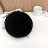 Boina feminina outono e inverno quente cor sólida lã retrô moda britânica fofo casual coreano moda chapéu de lã