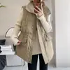 Colete Acolchoado de Algodão Grosso para Mulheres, Estilo Curto, Peça de Roupa Externa, Nova Versão Coreana Outono e Inverno 2026, Jaqueta Colete Solta e Versátil para Mulheres