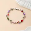 Bestseller transfronterizo: Pulsera estilo europeo y americano de hojas y pétalos, pulsera de alta gama a la moda con mezcla de colores de hojas y tulipanes en stock