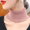 Braga de Cuello Elástica de Punto de Cuello Alto para Mujer, Bufanda Protectora para el Cuello, Cuello Falso de Cuello Alto, Cinta para la Cabeza, Bufanda