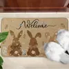 Alfombrillas de Suelo de Terciopelo de Cristal Transfronterizas Resistentes a las Manchas y Fáciles de Cuidar, Alfombrillas Decorativas de Pascua, Alfombrillas Antideslizantes Absorbentes de Agua y Aceite para el Hogar y la Cocina
