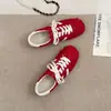 Zapatillas de Entrenamiento Estilo Ballet Color Rojo Dopamina para Mujer, Nuevas Primavera 2026 Planas Transpirables Casuales