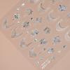 Redanco5D Embutido Popular Adesivos para Nail Art de Natal Laser Dourado e Prateado Cristal de Gelo Floco de Neve Adesivos para Unhas Dr1324