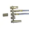 Fogareiro de Cassete de Uso Duplo Conexão Lateral Tubo de Metal Mangueira de Tanque de Gás Liquefeito Adaptador Extensor Conversor para Recipiente