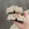 Pajarita de Malla Negra Pinza de Cocodrilo Pinza Lateral Pasador de Encaje para el Pelo Accesorio para el Cabello Pinza Superior de Tela para Mujer