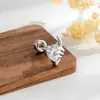 Moda y Diseño Único, Forma de Corazón con Circonita Estilo Pareja Dulce y Fresco Pendientes de Hélice para Cartílago de la Oreja con Cierre de Rosca