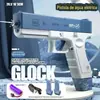 Pistola de Água Elétrica Contínua Transfronteiriça Brinquedo, Pistola de Água Recarregável Totalmente Automática de Grande Capacidade para Crianças, Venda por Atacado para Brincadeiras na Praia