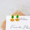 Aleación de Cobre Dorado Simulado Método Antiguo Jade Pez Dorado Calabaza Pendientes para Mujer Nicho Sentido de Alta Gama Adornos para Orejas de Fortuna y Prosperidad Regalo