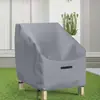 Venta Caliente Transfronteriza Cubierta para Jardín al Aire Libre Cubierta para Silla de Patio Tela Oxford Gris 210D Impermeable a Prueba de Polvo a Prueba de Viento