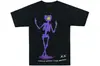 Camiseta Masculina de Manga Curta Estampada com Novo Design de Verão, Gola Redonda, Moda Casual Solta, Tops Masculinos
