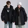 Novo casal ao ar livre trabalho vestuário cross-border trabalho casacos de inverno masculinos para baixo jaquetas masculinas e femininas espessadas tendência casal elegante