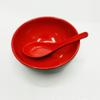 Cuchara china de dos colores rojo y negro, cuchara para sopa, vajilla de melamina imitación porcelana, cuchara de la tienda de 1 yuan de Yiwu, artículos generales