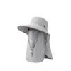 Chal con Capucha para Exteriores, Máscara Transpirable con Cobertura Facial para Protección Solar, Sombrero de Sol para Protección del Cuello, Sombrero de Sol Integrado, Protección UV, Verano