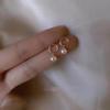 Pendientes de perlas elegantes de alta gama que combinan con todo para mujer, pendientes de celebridades de Internet de Corea del Sur, pendientes ligeros de lujo, pequeños y dulces, pendientes de aguja de plata.