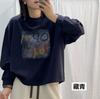 Sudadera de Talla Grande con Estampado de Letras de Colores Nuevo Otoño 2025 Estilo Coreano Moderna Cuello Redondo Holgada de Manga Larga para Mujer