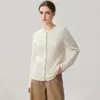 Nuevo cárdigan de cachemira para mujer Otoño/Invierno 2026, cuello redondo, patrón de torsión completa, estilo elegante, abrigo de un solo botón