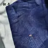 Pez Koi Patrón Oscuro de Ola Tela de Gasa Primavera Otoño Patrón Antiguo Flor Quemada Tela Hanfu Falda de Cara de Caballo Tela de Organza Dao