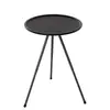 Mesa de Camping Plegable para Exteriores Portátil Pequeña Redonda Equipo de Picnic Camping Mesa de Café Doble Capa Altura Ajustable con Soporte para Luz