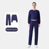 Sudadera Corta Lulu Traje de Capa de Aire Top para Mujer Ropa Deportiva Yoga Manga Larga Cuello Redondo Elástico Ropa de Fitness