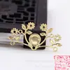 Joias Artesanais DIY Preservação de Cor Pingente de Planta Lâmina de Folha Cobre Brincos Pulseira Colar Material A943