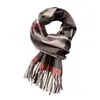 2026 Novo Cachecol Xadrez Color Block de Alto Padrão para Outono e Inverno, Cachecol Quente Espesso para o Inverno, Xale Atmosférico com Franjas