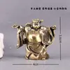 Latón Puro Dios de la Riqueza de las Ocho Direcciones Artículo Retro Vintage Decoración Creativa para el Hogar Adorno Artesanal para Escritorio Mascota de Té