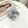 Goma de pelo scrunchie vintage versátil extragrande para adultos, elegante scrunchie floral para coleta