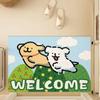 Puerta de baño baño inodoro caricatura decorativo anillo de seda alfombra cachorro lindo alfombrilla de piso para baño alfombrilla absorbente para puerta