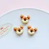 Accesorios de Joyería de Oso de Resina de Dibujos Animados DIY Funda para Teléfono Móvil Parche de Pegamento Cremoso Material para Pasador de Pelo Hecho a Mano Flor para Zapatos Venta al por Mayor